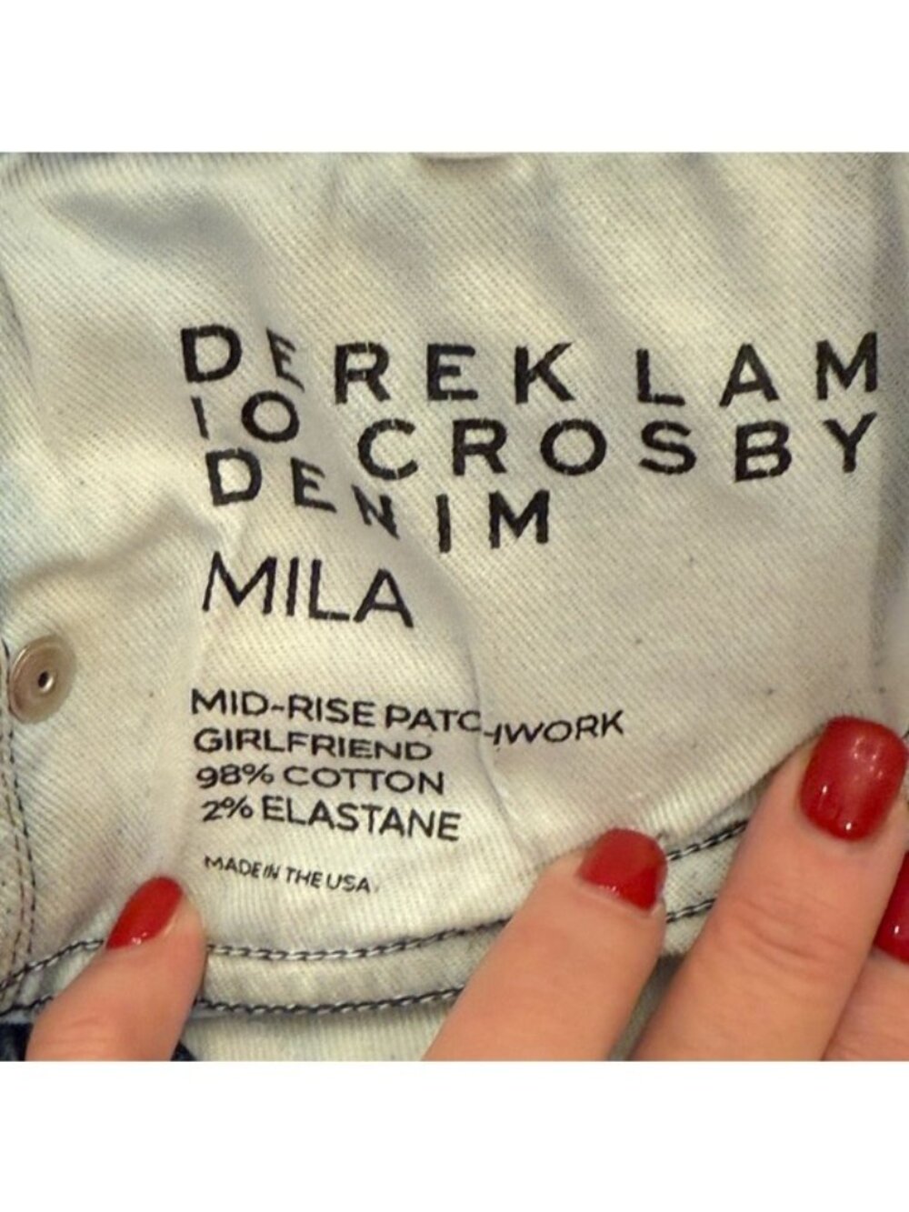 Derek Lam 10 Crosby Gia Mid-Rise Cropped Flare Jeans Blue Denim Size 28 Waist - Picture 7 of 14